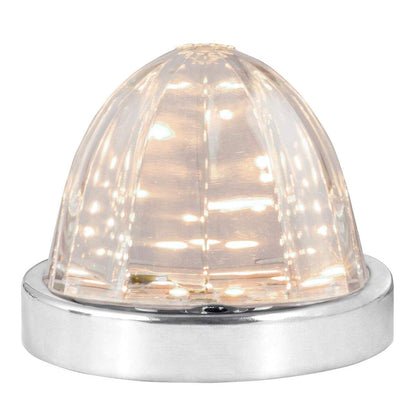 GG Grand General 81947 Blanco cálido y Transparente, Montaje en Superficie de sandía, 18 Luces LED de Giro/Marcador con Bisel de Acero Inoxidable