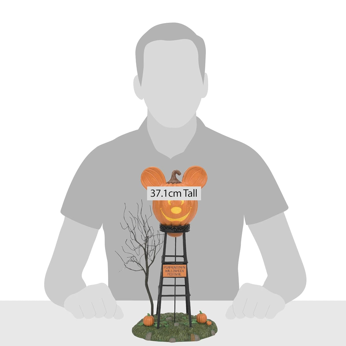Department 56 Disney Village Halloween Pumpkintown Accessories - Figura de Torre de Agua de Mickey Mouse, 12.01 Pulgadas, Multicolor