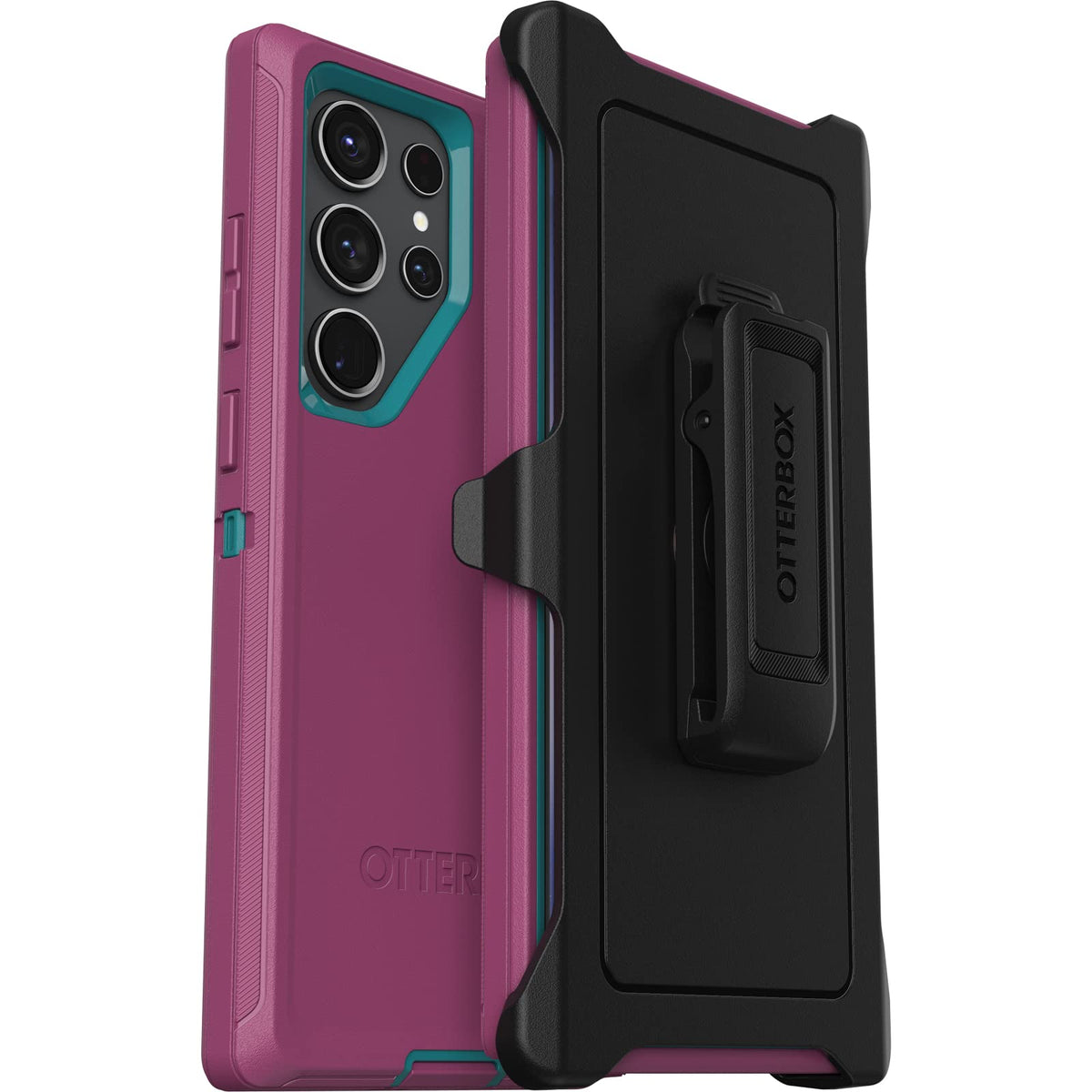 Otterbox Funda para Galaxy S23 Ultra Defender Series - Canyon Sun (), Resistente Y Duradera, con Protección De Puerto, Incluye Soporte con Clip De Funda Rosa