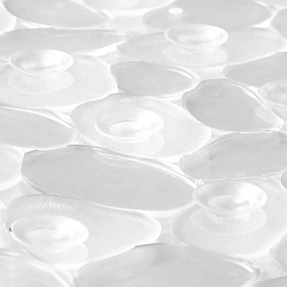 InterDesign Pebblz Bath Mat, Clear
