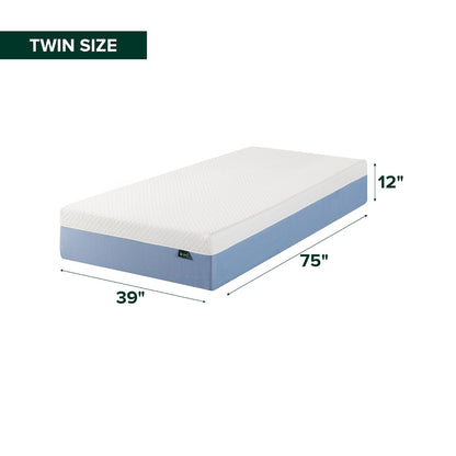 ZINUS - Colchón de Espuma viscoelástica Esencial de té Verde de 8 Pulgadas, Cama en una Caja, colchón asequible, Certificado CertiPUR-US,