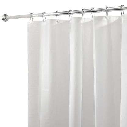 InterDesign Peva - Cortina de Ducha (Resistente al Moho, Calibre 3), Estándar, Blanco, Standard - Set of 2, 1