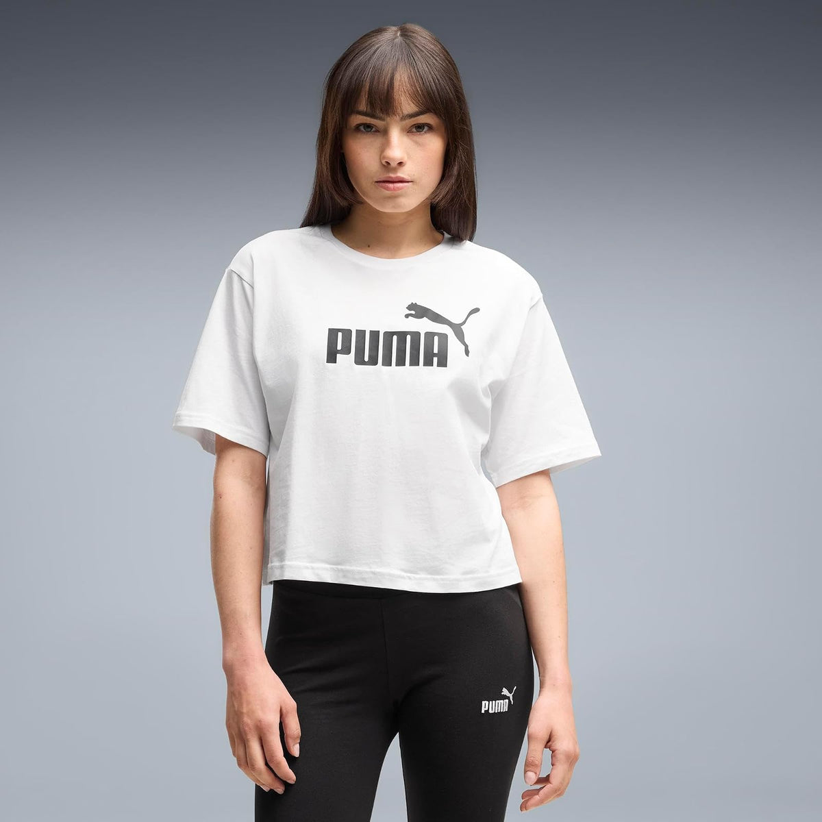 Puma ESS Cropped No. 1 Logo Relaxed tee Playera Mujer