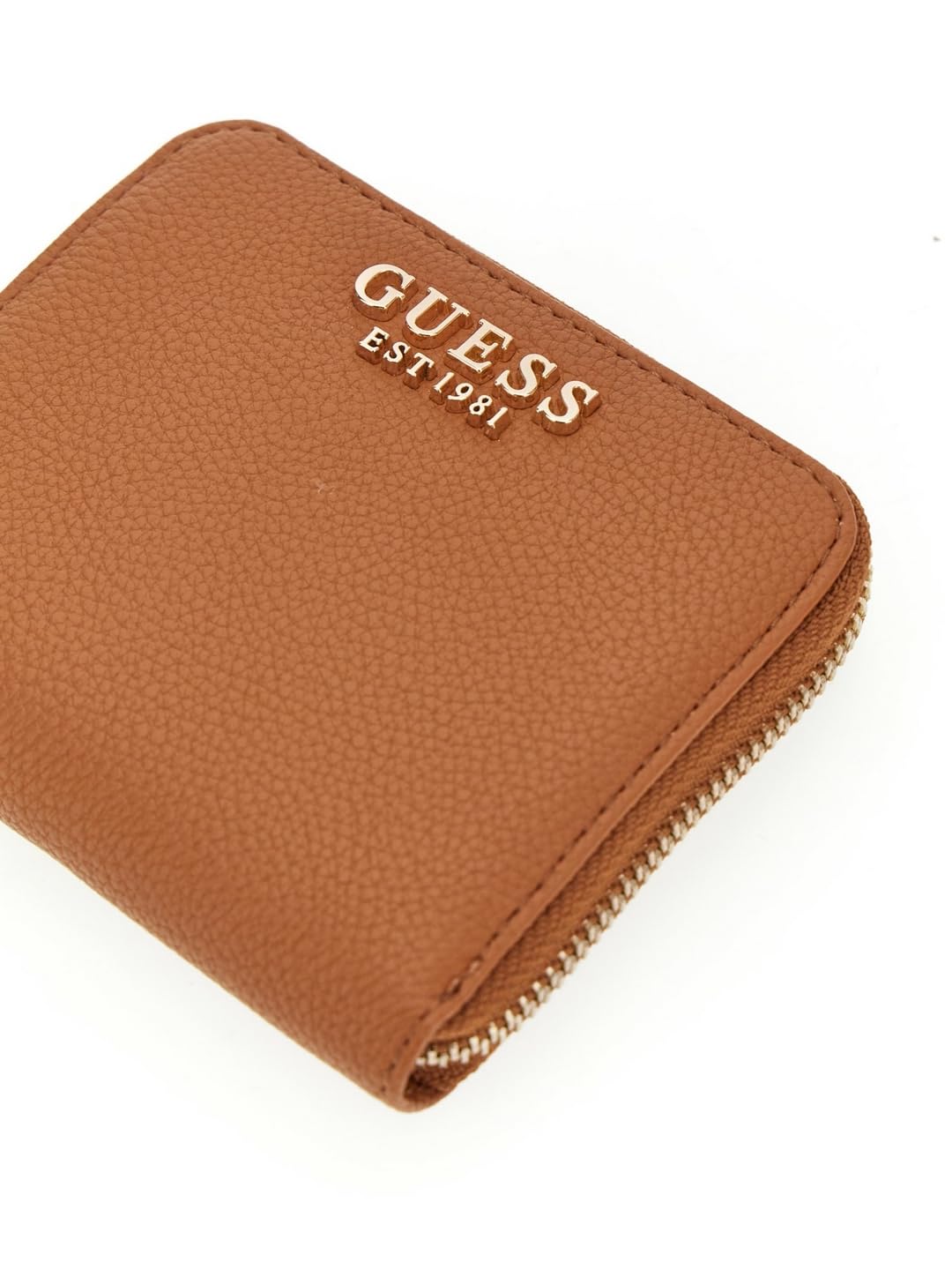 GUESS CARTERA LAUREL II SLG SMALL ZIP AROUND COLOR CAFÉ MEDIO