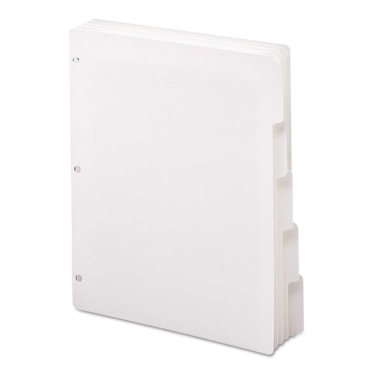 Smead 89415 Divisores tamaño carta para carpetas de 3 anillas (color blanco, 5 por juego, 20 juegos por caja, pestañas de 1/5)