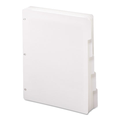 Smead 89415 Divisores tamaño carta para carpetas de 3 anillas (color blanco, 5 por juego, 20 juegos por caja, pestañas de 1/5)