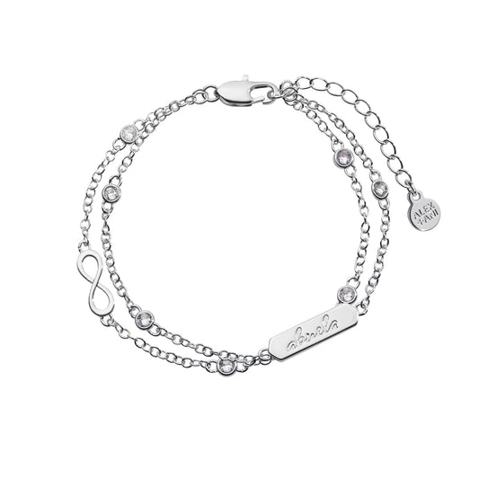 Alex and Ani Pulsera Abuela Infinito | Pulsera con Dije para Mujer | Pulsera Ajustable para Mujer | Joyería Familiar | Regalo de Joyería con Significado para Ella