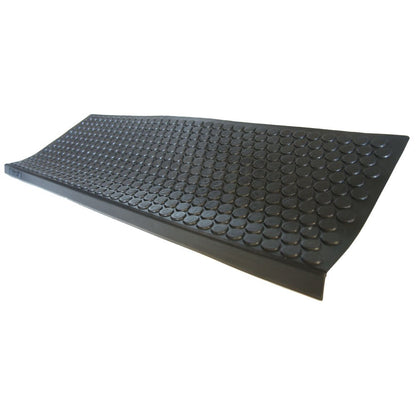 Rubber-Cal "Coin-Grip - Alfombrillas de Goma Antideslizantes para escaleras (Paquete de 6), Color Negro, 9.75 x 29.75 Pulgadas (10-104-009-6 Unidades)