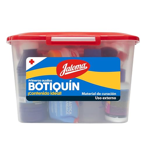Jaloma | Botiquín de Primeros Auxilios con 22 piezas, Caja Plástica, para el Hogar, Oficina, Automóvil