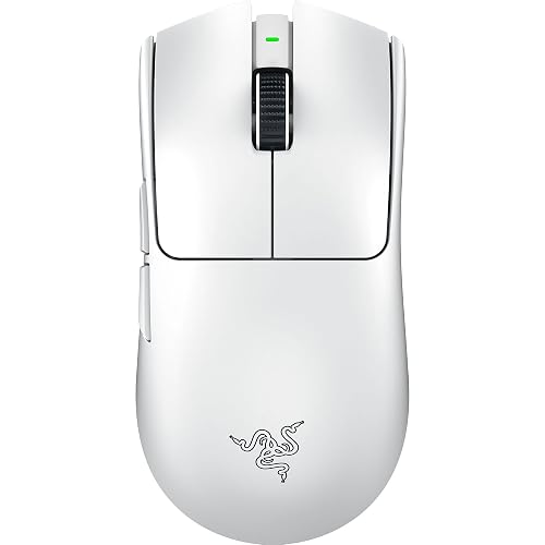Razer Viper V3 Pro Mouse Inalámbrico para Esports: Simétrico - Peso 54g - Sondeo De 8K - Sensor Óptico De 35K dpi - Interruptores Ópticos Gen3-8 Botones Programables - Batería De 95 Horas - Blanco