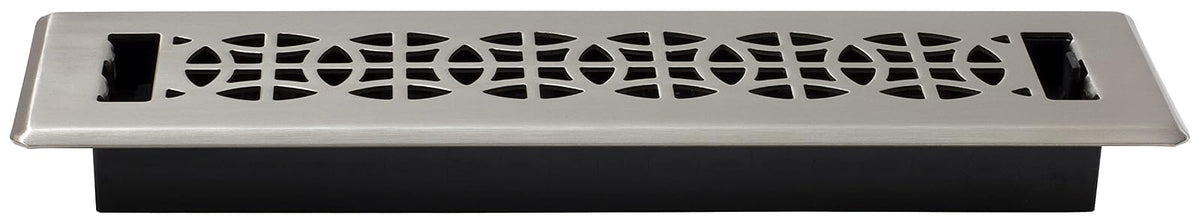 Decor Grates ECH212-NKL Eclipse Floor Register, 2x12 Inches, Brushed Nickel