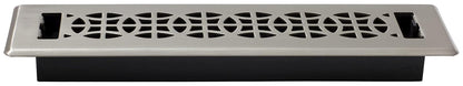 Decor Grates ECH212-NKL Eclipse Floor Register, 2x12 Inches, Brushed Nickel
