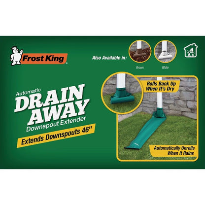THERMWELL Frost King De46Wh Extensor De Bajante Automático De Drenaje De Plástico, Se Extiende 4 Pies
