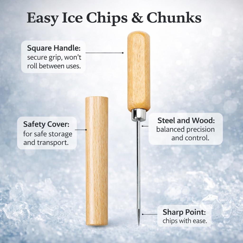 Harold Import Co. Ice Pick with Sheath, 8-Inch