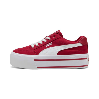 PUMA, Tenis Casuales Court Classic Vulc FS Platform, Mujer, Rojo, Talla 22,5