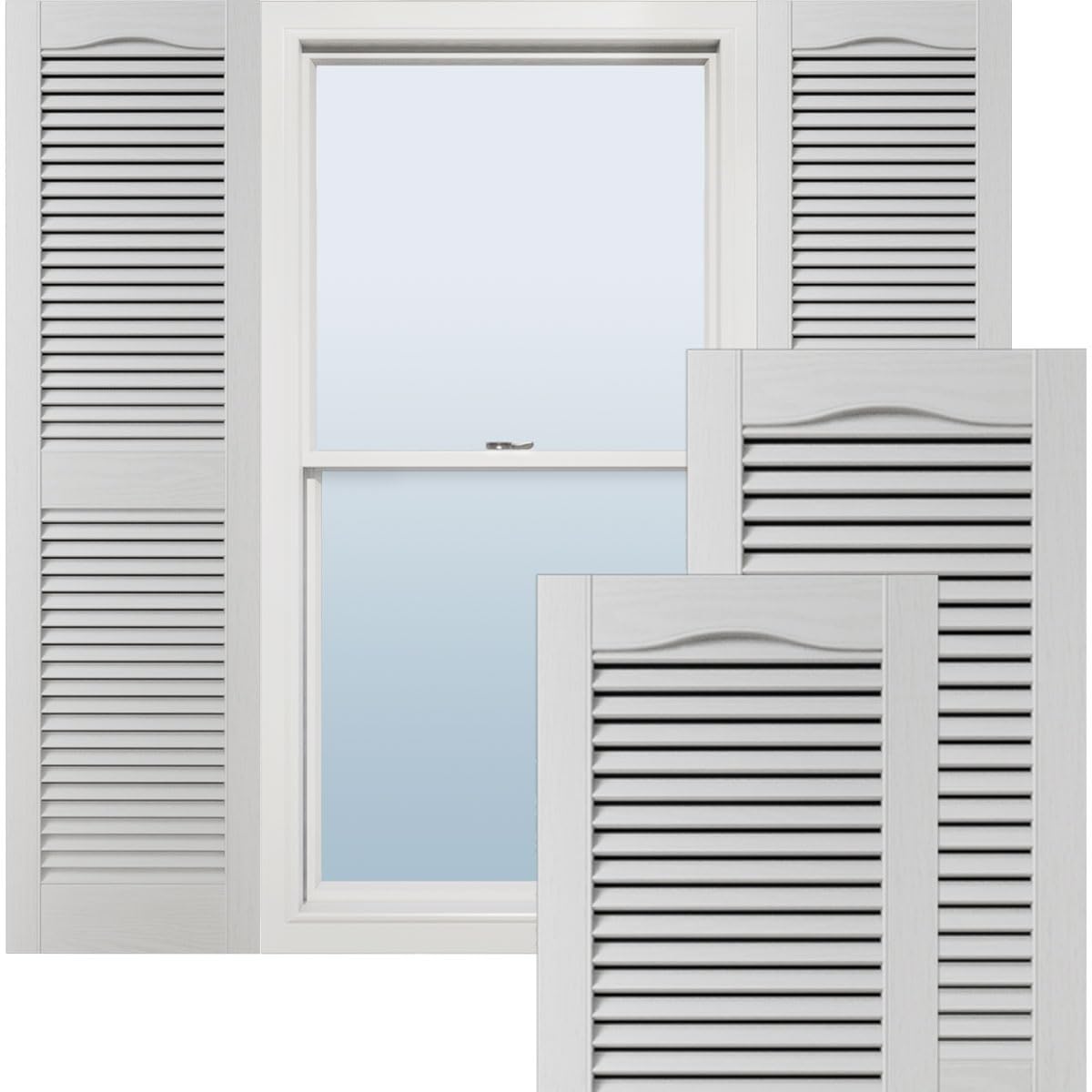 Ekena Millwork Persiana de rejilla abierta, 14.5 Wx43 H Inch, Blanco - 14.5 Wx43 H Inch - Blanco