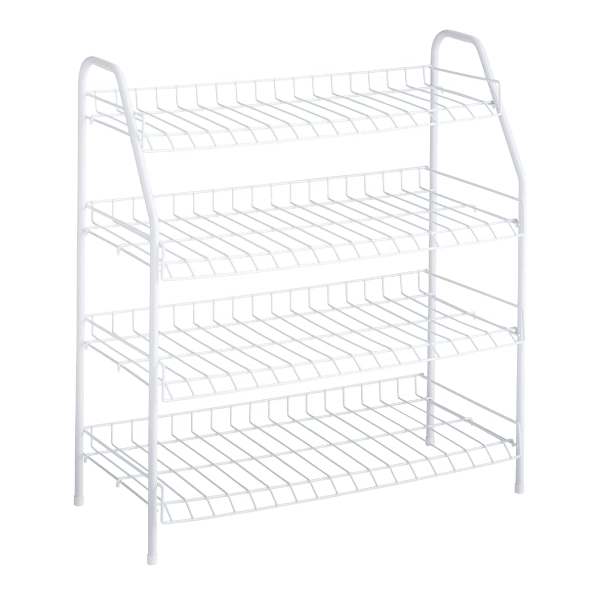 Rubbermaid - Zapatero de Alambre de 4 Niveles, Blanco, Montaje Simple, Estante de Almacenamiento para organización en recámara/clóset - Estante para zapatos