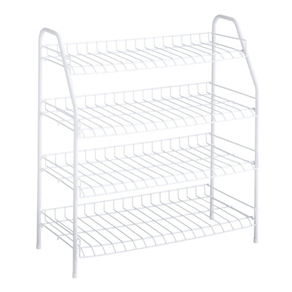 Rubbermaid - Zapatero de Alambre de 4 Niveles, Blanco, Montaje Simple, Estante de Almacenamiento para organización en recámara/clóset - Estante para zapatos