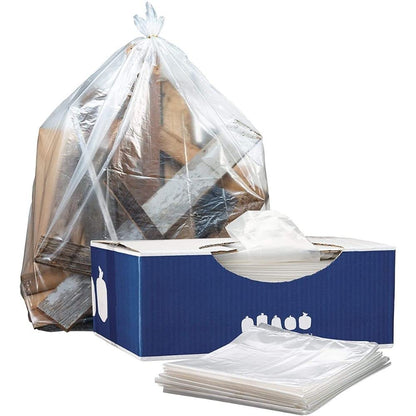 Plasticplace 20-30 Gallon Trash Bags, 2.0 Mil, 30"W x 36"H, Clear, 100 / Case