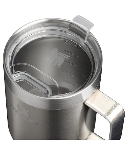 STANLEY La Taza Suburbana Cotidiana | 24 oz | Beber a Través de la Tapa | Taza para Café, Té y Bebidas | Taza de Café de Acero Inoxidable Aislada | Libre de BPA | Brillo de Acero