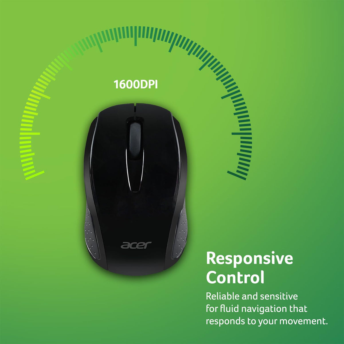 Acer AMR800 Mouse Inalámbrico | Hasta 1600 dpi, 2.4 GHz USB