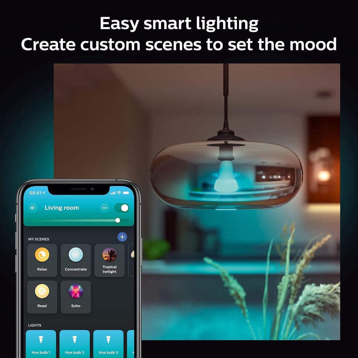 Philips Hue Foco Inteligente A21 Luz Multicolor 16 Watts 1600 Lúmenes Compatible con Alexa