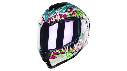 KOV Casco Apolo SKUALO Azul ABATIBLE para Moto Certificado Dot