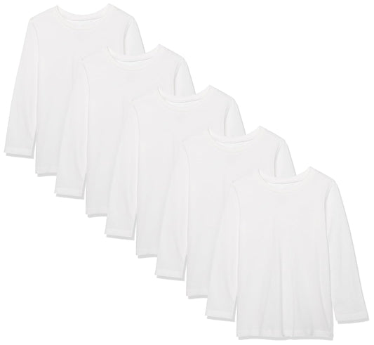 HonestBaby Paquete de 5 Camisetas de Manga Larga de algodón orgánico. Conjunto de Playeras para bebs y Nios pequeos para bebés Unisex