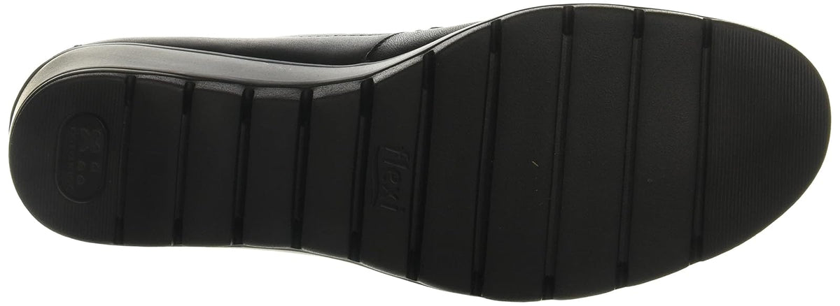 Flexi Mocasin para Mujer con Tacón Corrido de Piel Color Arena, Cómodo y Elegante 104806