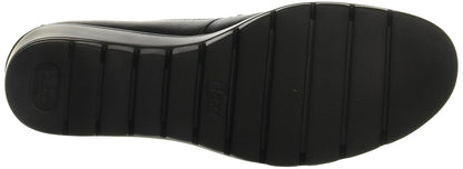 Flexi Mocasin para Mujer con Tacón Corrido de Piel Color Arena, Cómodo y Elegante 104806