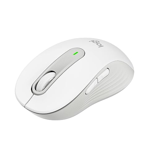 Logitech Signature M650 Mouse inalámbrico - para Manos pequeñas y Medianas, 2 años de batería, Clicks silenciosos, Botones Personalizables, Bluetooth, PC/Mac/multidispositivo/Chromebook - Blanco