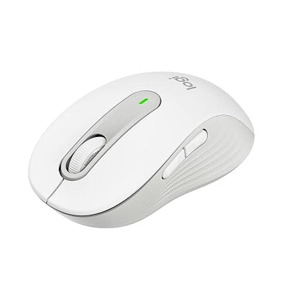 Logitech Signature M650 Mouse inalámbrico - para Manos pequeñas y Medianas, 2 años de batería, Clicks silenciosos, Botones Personalizables, Bluetooth, PC/Mac/multidispositivo/Chromebook - Blanco