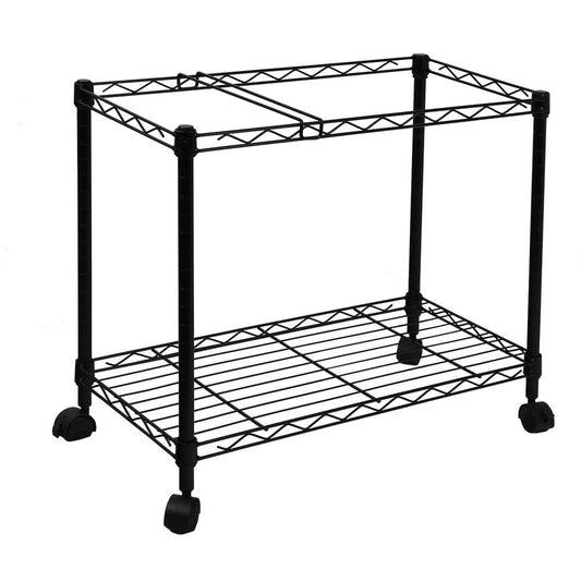 Oceanstar 1MRC1491 Portable 1-Tier Metal Rolling File Cart, Black