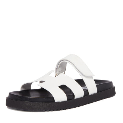 Steve Madden Mayven Sandalia de Piel para Mujer - 26.5 cm - Blanco - Negro
