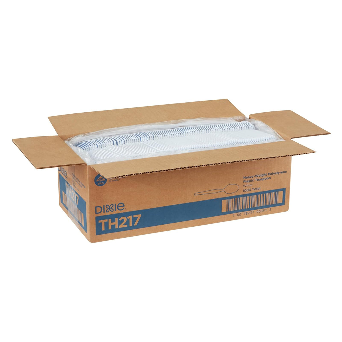 Dixie Cucharitas de Plástico de Poliestireno TH217 | Blanco, 6 pulgadas, 1000 unidades, peso pesado, para alimentos como carne y pollo