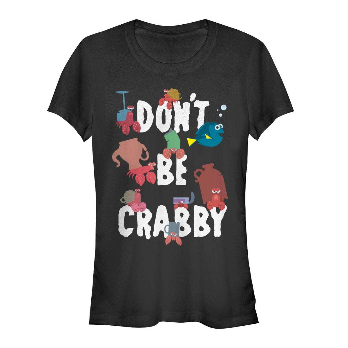 Fifth Sun Finding Dory Don't Be Crabby Graphic Crew tee Camisa Mujer