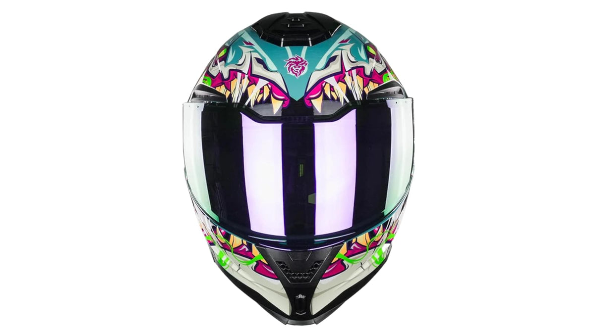 KOV Casco Apolo SKUALO Azul ABATIBLE para Moto Certificado Dot