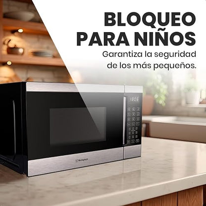 Horno de Microondas Westinghouse, Capacidad de 0.9 Pies Cúbicos, Color Gris, Modelo WKMWW2502