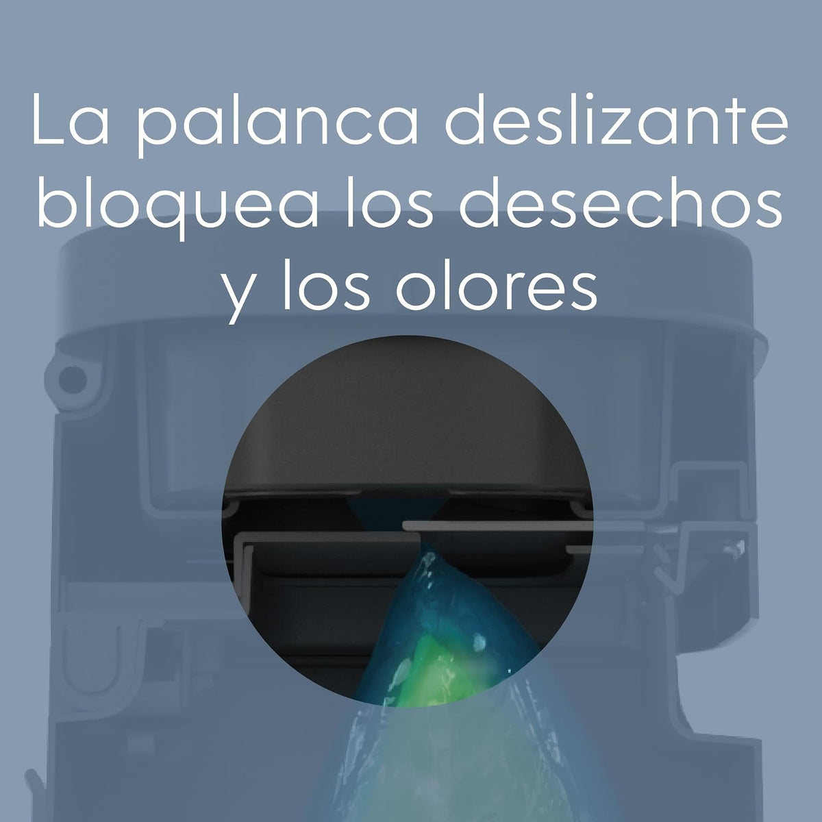 Pet Genie Sistema de desechos para Perros Bote de Basura con Control de olores y Tapa de Bloqueo para una Limpieza fácil | Incluye 1 Recambio