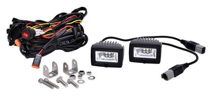 KC HiLiTES 328 2" C-Series C2 LED - Sistema de 2 luces - haz de inundación de 20 W
