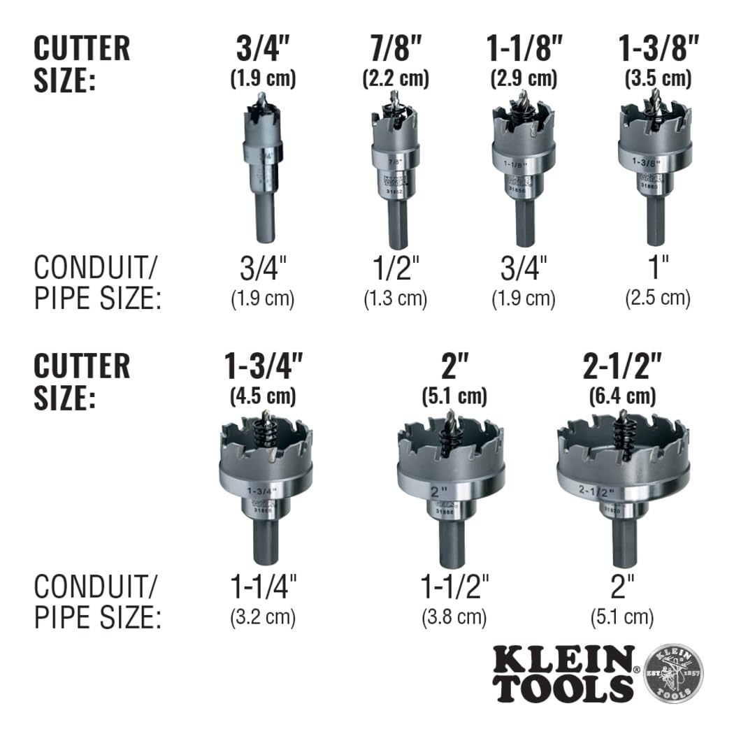 Klein Tools 31860 1-3/8" Carbide Hole Cutter