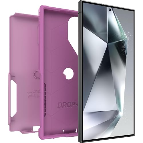 OtterBox - Funda para Samsung Galaxy S24 Ultra Commuter Series – Run Wildflower (Rosa), Delgada y Resistente, Apta para el Bolsillo, con protección de Puerto