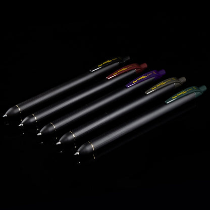 Pentel EnerGel Kuro - Bolígrafo retráctil de gel líquido, tonos de negro, punta de 0,7 mm, tinta negra surtida, paquete de 5 bolígrafos ()