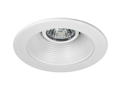 NICOR Lighting Embellecedor de deflector empotrable blanco de 4 pulgadas para bombilla MR16 (14002)