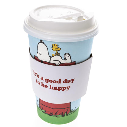 Graphique Vasos de Café Desechables 473 ml con Tapa, Paquete de 12 - Casa para perros Snoopy