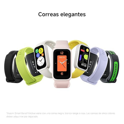 XIAOMI Band 9 Active, 5ATM, Rosa | Rosa, Pantalla TFT de 1.74", Cuerpo ultrafino, Monitoreo de Frecuencia cardíaca, 50+ Modos Deportivos, 5 ATM