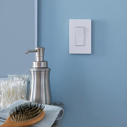 Lutron 1-Gang Claro placa de pared, 1 unidad, Acero inoxidable