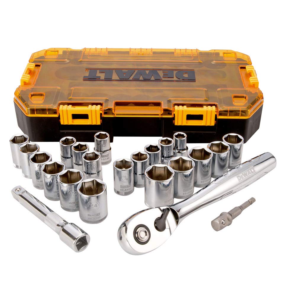 DeWalt DWMT73813 Disco Juego de llaves de vaso (23 piezas), 1/2 in