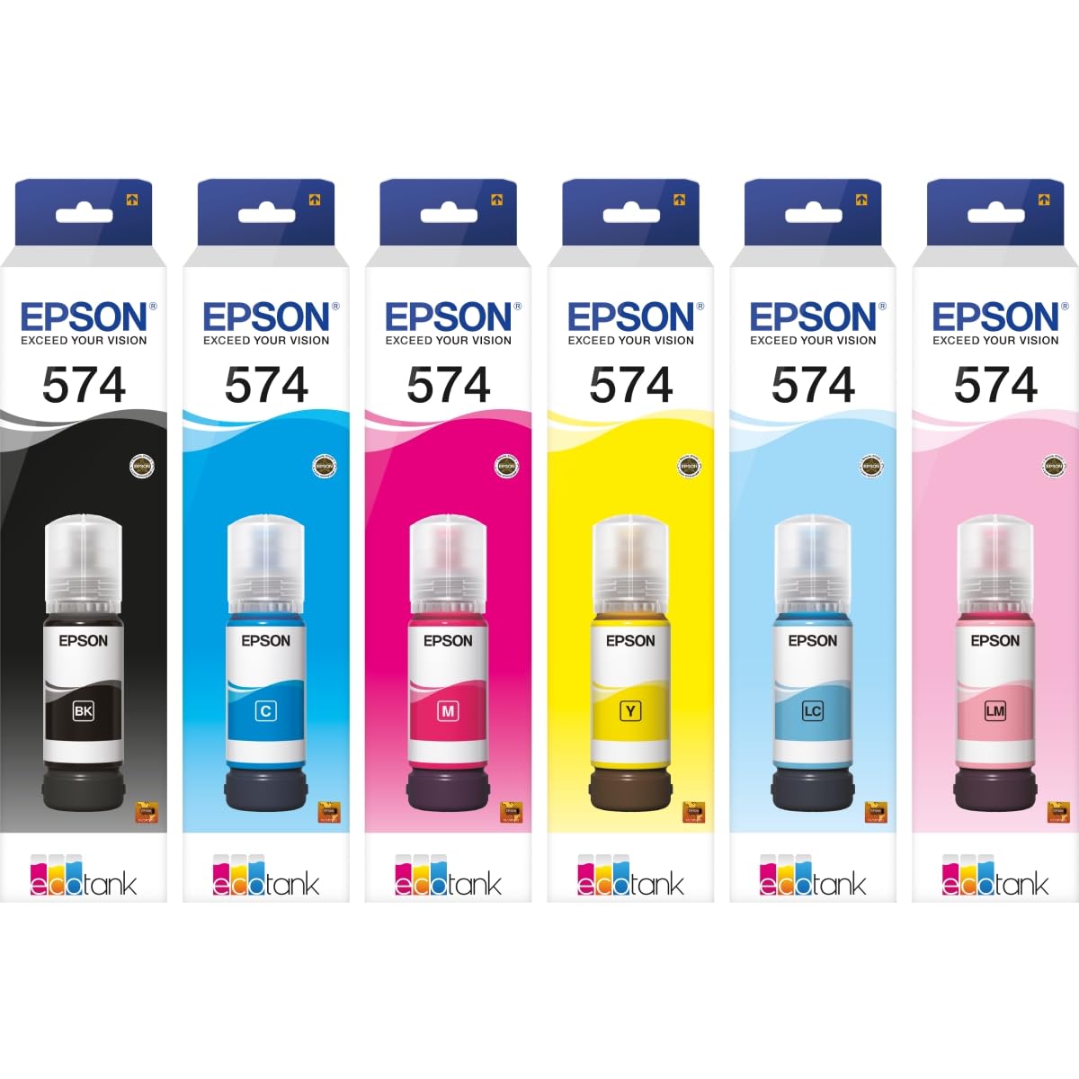 Epson Botella de Tinta Color Amarillo T574 65 mililitros para Impresora L8050