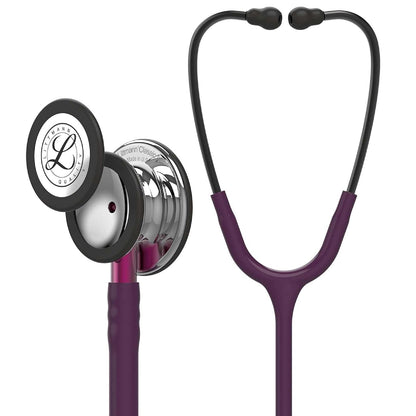 3M Littmann Estetoscopio Classic III, Manguera Color Ciruela, Acabado Espejo, 69 cm (Modelo 5960)
